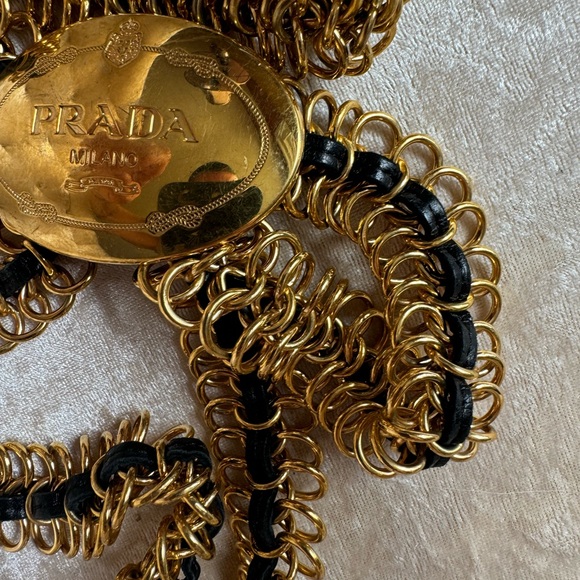 PRADA GOLD BELT WAISTBELT - Picture 6 of 9